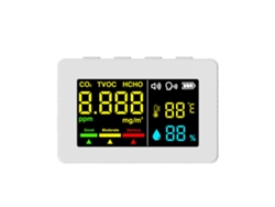 Analizador De Calidad Del Aire Con Detección De Formaldehído, Hcho, Tvoc, Co2 Y Temperatura, Con Alarma Por Voz.