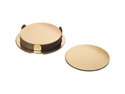 Juego De Alfombras De Baño Linjou Con Soporte – Oro/latón – 8,5 Cm De Diámetro