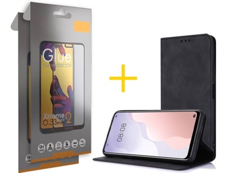 Carcasa + 2 Protectores de Pantalla para Samsung Galaxy S21 Plus 5G SKYHE Negro