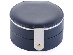Caja De Joyería De Dos Niveles De Piel Sintética Con Espejo Para Organizar Pendientes, Collares, Pulseras Y Joyas.
