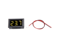 Voltímetro Digital De 0,56 Pulgadas Con Pantalla Led, Cc 2,5-30 V, Para Coche, Motocicleta Y Batería - Amarillo