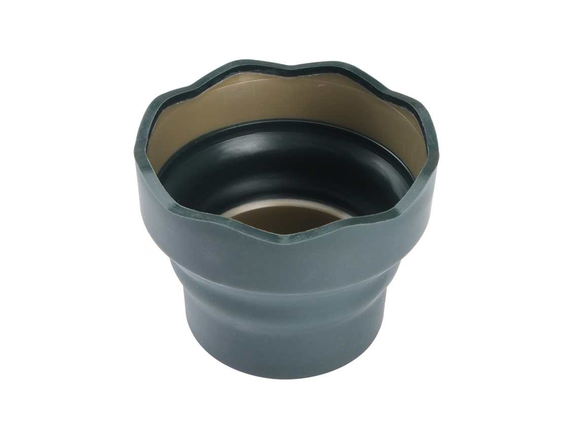 Mini cuenco plegable de silicona para limpiar acuarelas MDUG (verde)