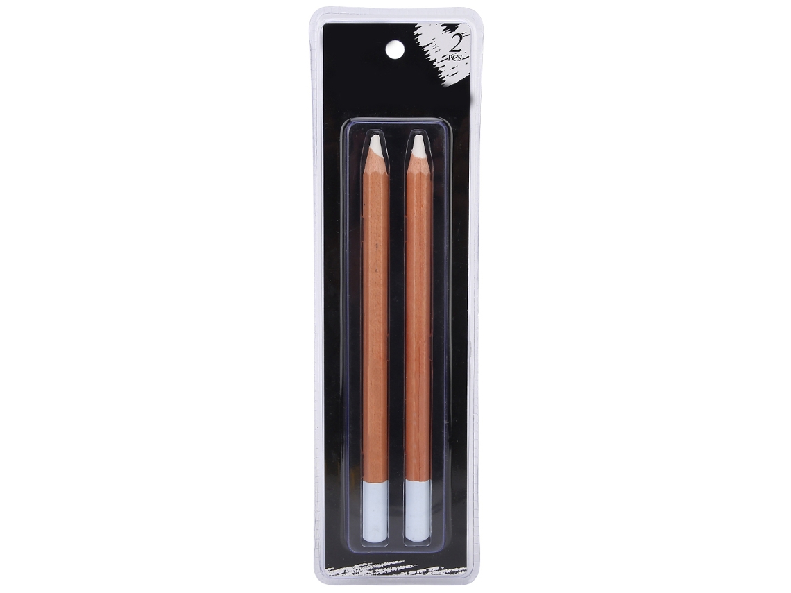 2 Lápices De Carboncillo De Madera Blanca Profesionales Para Dibujo Artístico Y Confección De Ropa.