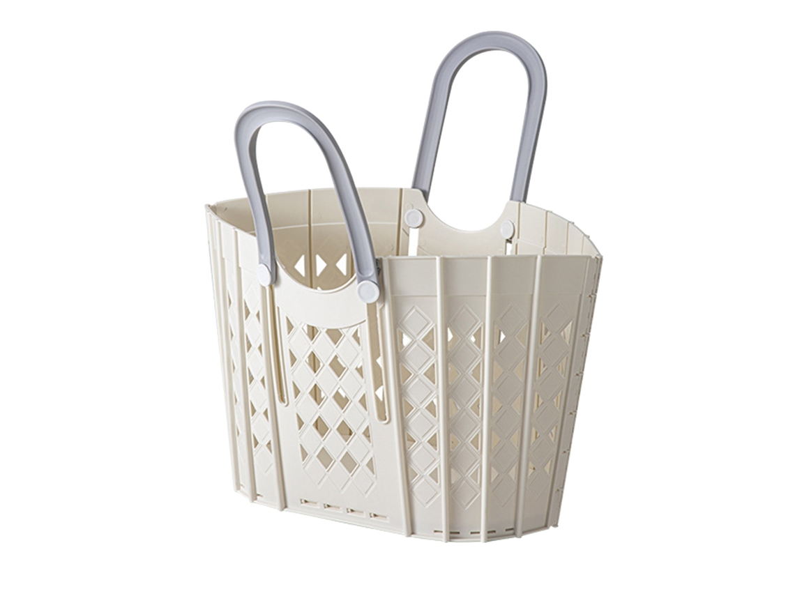 Caja de Almacenamiento Multifuncional Cesto de Ropa Casa Baño Plástico Blanco (31x2x58cm) Kofihety