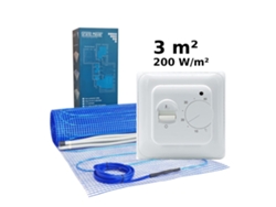 Kit de calefacción eléctrica por suelo radiante de 3 m², 200 W/m² Mst 1 termostato Grand Meyer