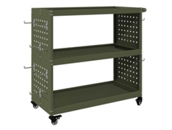 Carro de herramientas verde oliva con estante 75x35x73 cm MAISON EXCLUSIVE