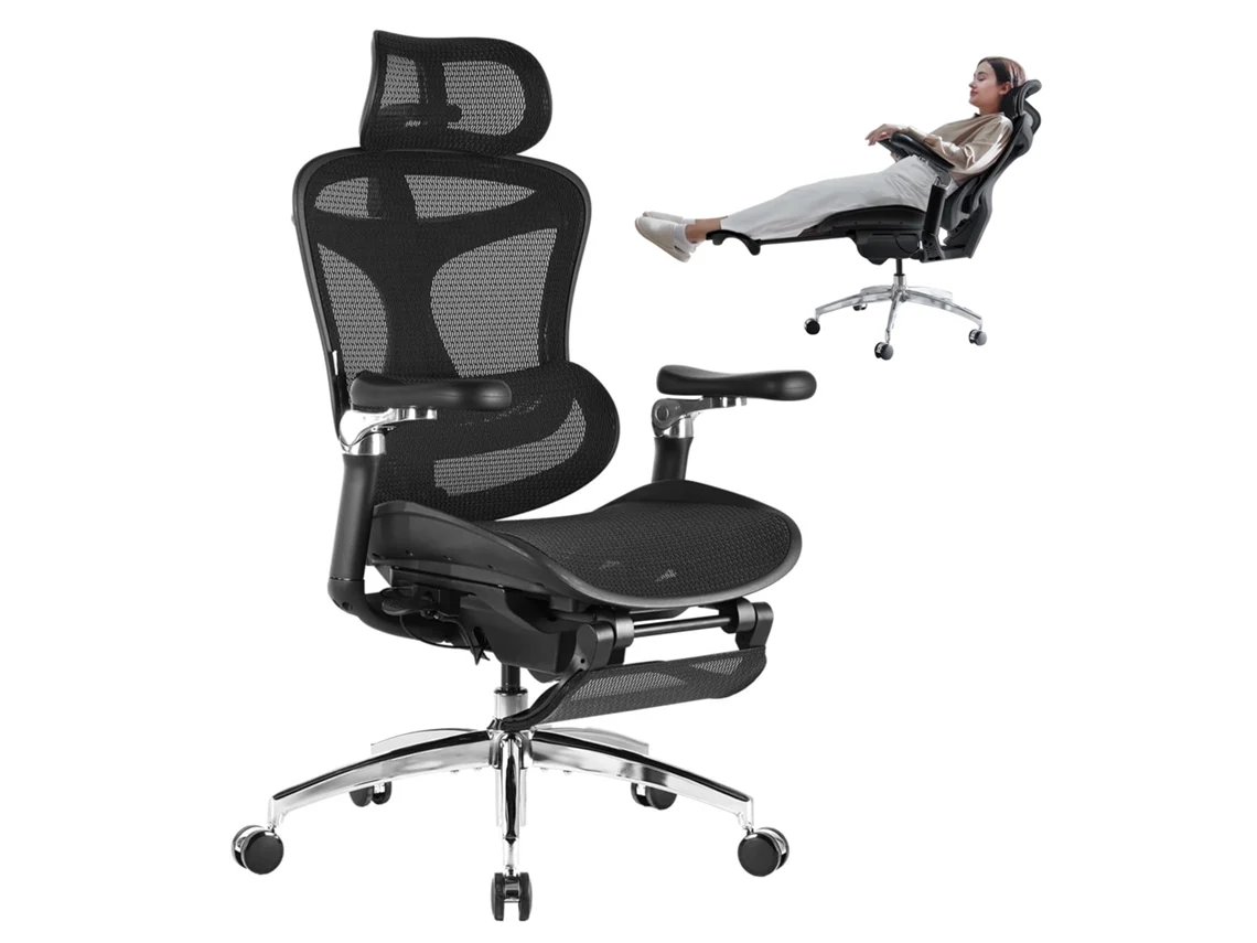 Sihoo Doro C300 Pro Silla De Oficina Ergonómica JT - Reposabrazos 5d, Soporte Lumbar Autoajustable, Respaldo De Malla - Hasta 150kg - Negro