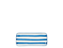 Juego De 2 Platos Rectangulares Lido Righe, Cerámica Azul Artesanal, Diseño Exclusivo Made In Italy Para Una Mesa Muy Refinada, Elegante Y Moderna