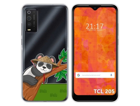 Carcasa TCL 205 TUMUNDOSMARTPHONE Dibujos Transparente Multicolor