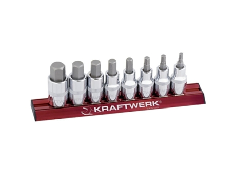 KRAFTWERK Regleta MAGALU, Juego de llaves de vaso con punta hexagonal, 1/2, 8 pzas. KRAFTWERK
