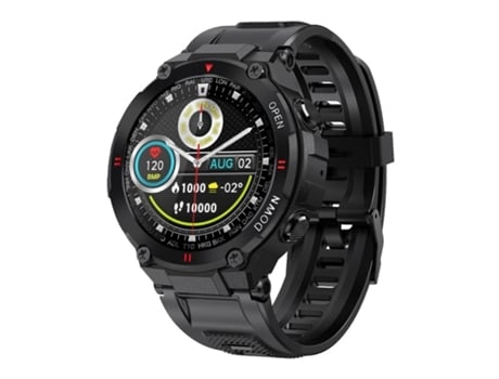 Reloj Inteligente con Monitor de Ritmo Cardíaco Reloj Deportivo con Podómetro Calorías Cronómetro de Sueñonegro AUJEZON