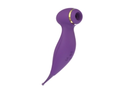 Vibrador de masaje de succión de silicona 2 en 1 con 10 modos para mujeres (púrpura) YIZHOOD