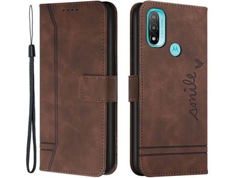 Funda Motorola Moto E20 HFS-HOUSE Motif Smile (Marrón)