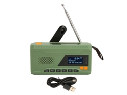 Radio Solar Con Manivela, Pantalla Lcd, 3 Modos De Carga, Dab, Fm, Bluetooth, Radio Meteorológica Portátil De Emergencia.