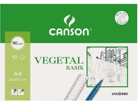 Papel Vegetal CANSON 582381 (A4 - 12 Hojas)
