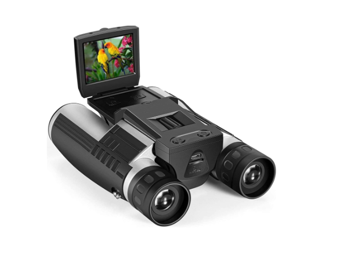 Binoculares con cámara, pantalla LCD digital, 12x32, 5 MP, toma fotos y videograbadora, Bestvite (negro)