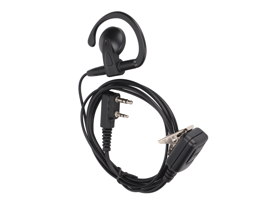 Auriculares De Radio Bidireccionales En Forma De G Con Micrófono Y Conectores De 2 Pines Para Kenwood Y Baofeng.