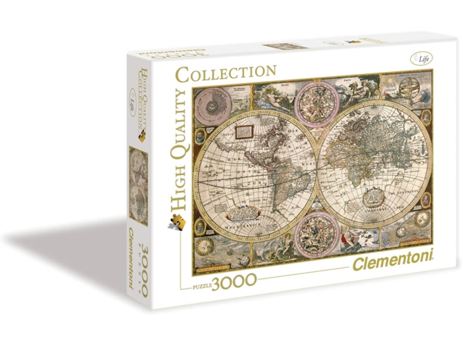 Puzzle CLEMENTONI Old Map (3000 Piezas)