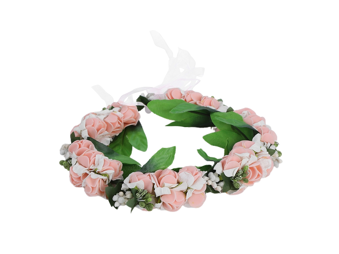 Corona de flores artificiales, accesorio para el cabello, decoración de bodas