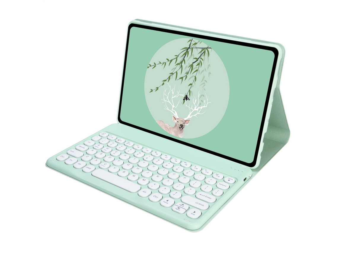 Teclado para Tablet PC, Verde Fresco con Teclas Redondas Fire HD 10 de 10.1 Pulgadas, Verde Fresco con Teclas Redondas Yunzii (modelo 2023)