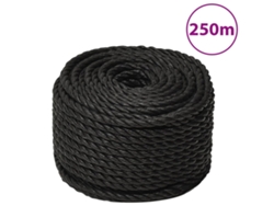 Cuerda De Trabajo Polipropileno Negro 14 Mm 250 M