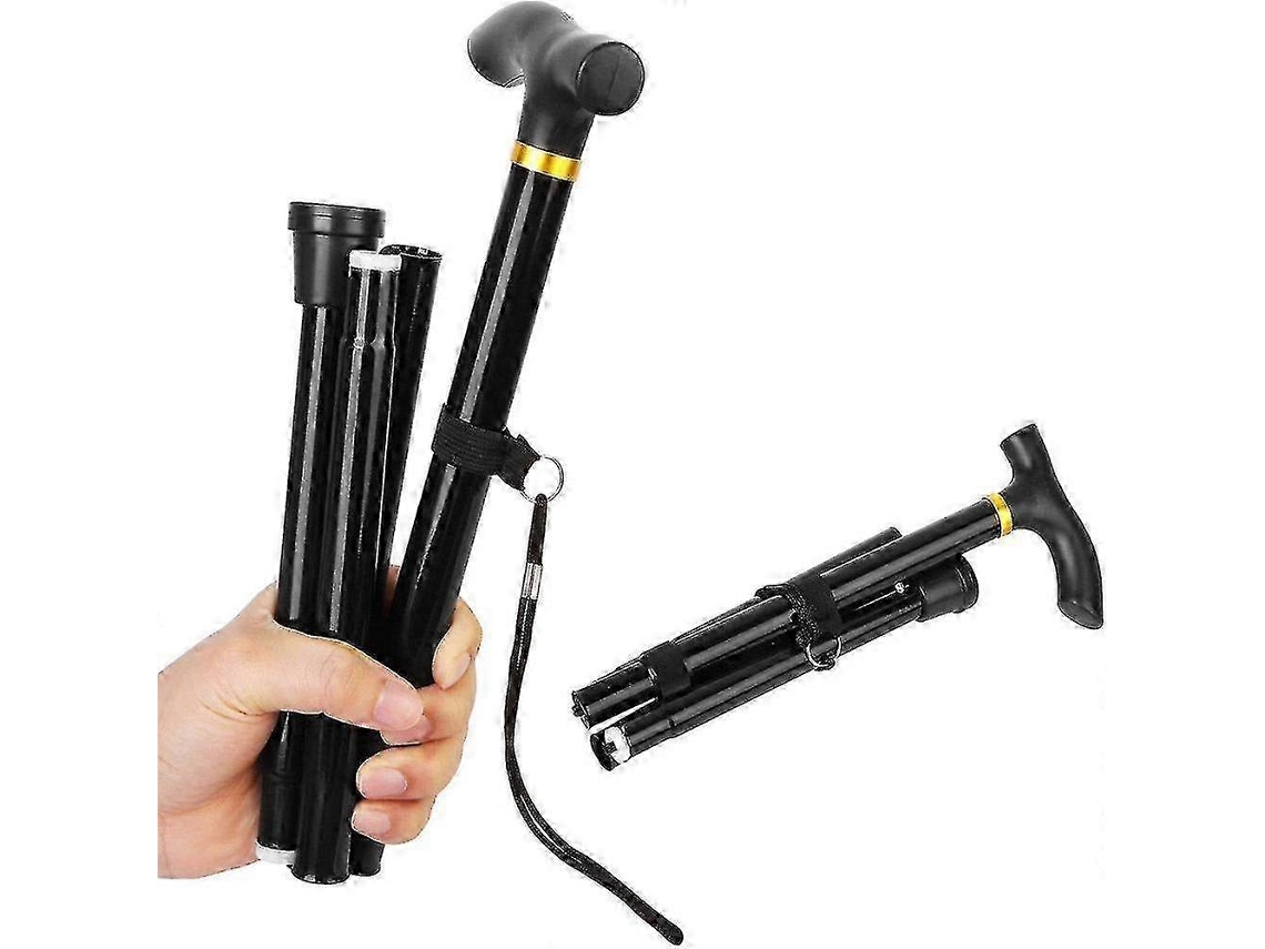 Bastón plegable fácil de usar, ajustable, ligero, bastón plegable para facilitar la movilidad, Szrh Ag