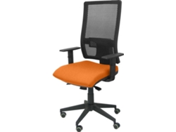 Silla de Escritorio Operativa PYC Horna Naranja con ruedas antiarañazos (Brazos Ajustables - Malla)