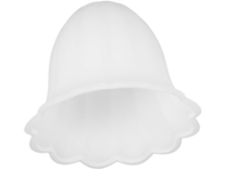 Lámpara colgante de cristal blanco esmerilado, fácil de instalar y portátil, con una elegante forma de flor. SFUSHOS