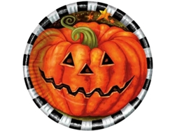 Decoraciones de Halloween DISFRAZZES Platos de Calabaza (10 Un - 23 cm)