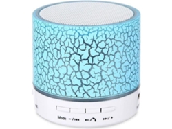 Lamchin Mini Altavoz Bluetooth, Hermoso Altavoz Portátil Inalámbrico LED Blanco con Llamadas Manos Libres, Tarjeta TF, USB Azul S/Marca