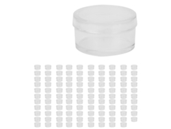 100 Cajas De Almacenamiento Pequeñas De Plástico De 2 Cm Para Joyas, Cuentas Y Piezas De Relojes.