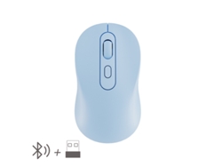 Ratón YIZHOOD Inalámbrico Bluetooth 5.2 para Tableta Computadora Portátil Modo Dual 2.4GHz USB Gaming1600 DPI Recargable Azul