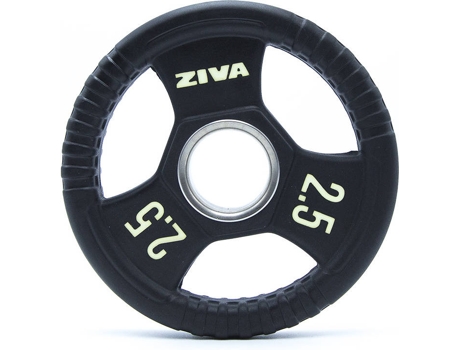 Disco de Musculación Redondo ZIVA Performance Negro y Amarillo (2.5 Kg)