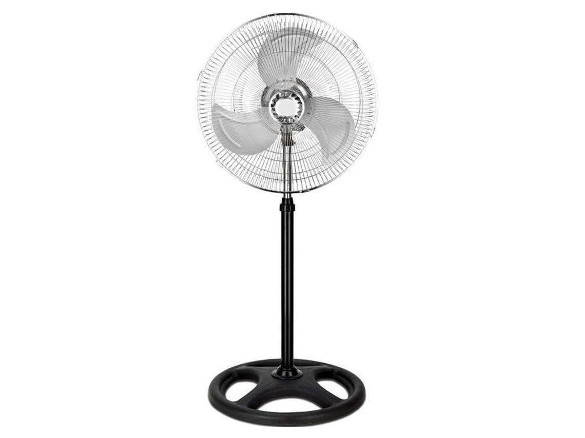 Ventilador De Pie 45.7 Cm, 70w, 3 Velocidades, Regulable, Negro