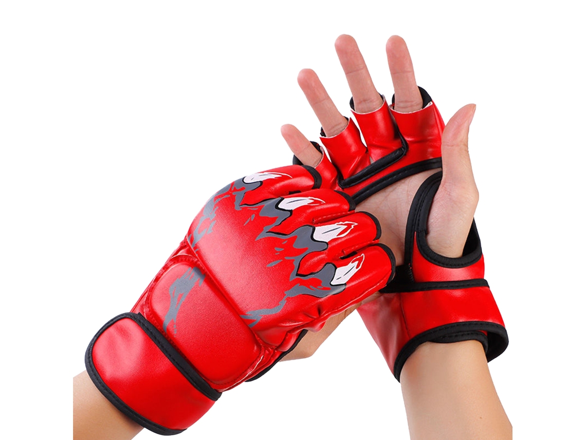 Danu2026-guantes De Boxeo De Media Palma Para Hombres Y Mujeres Entrenamiento De Boxeo Kickboxing Sparring Rojo