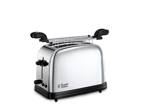 Russell Hobbs 23310-57 Mini Horno 2 Rebanadas Negro Plata