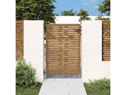 Puerta De Jardín Acero Corten Diseño Cuadrado 85x125 Cm
