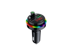 Transmisor FM Bluetooth Yizhood Pdf16 Qc3.0 con doble USB y color negro