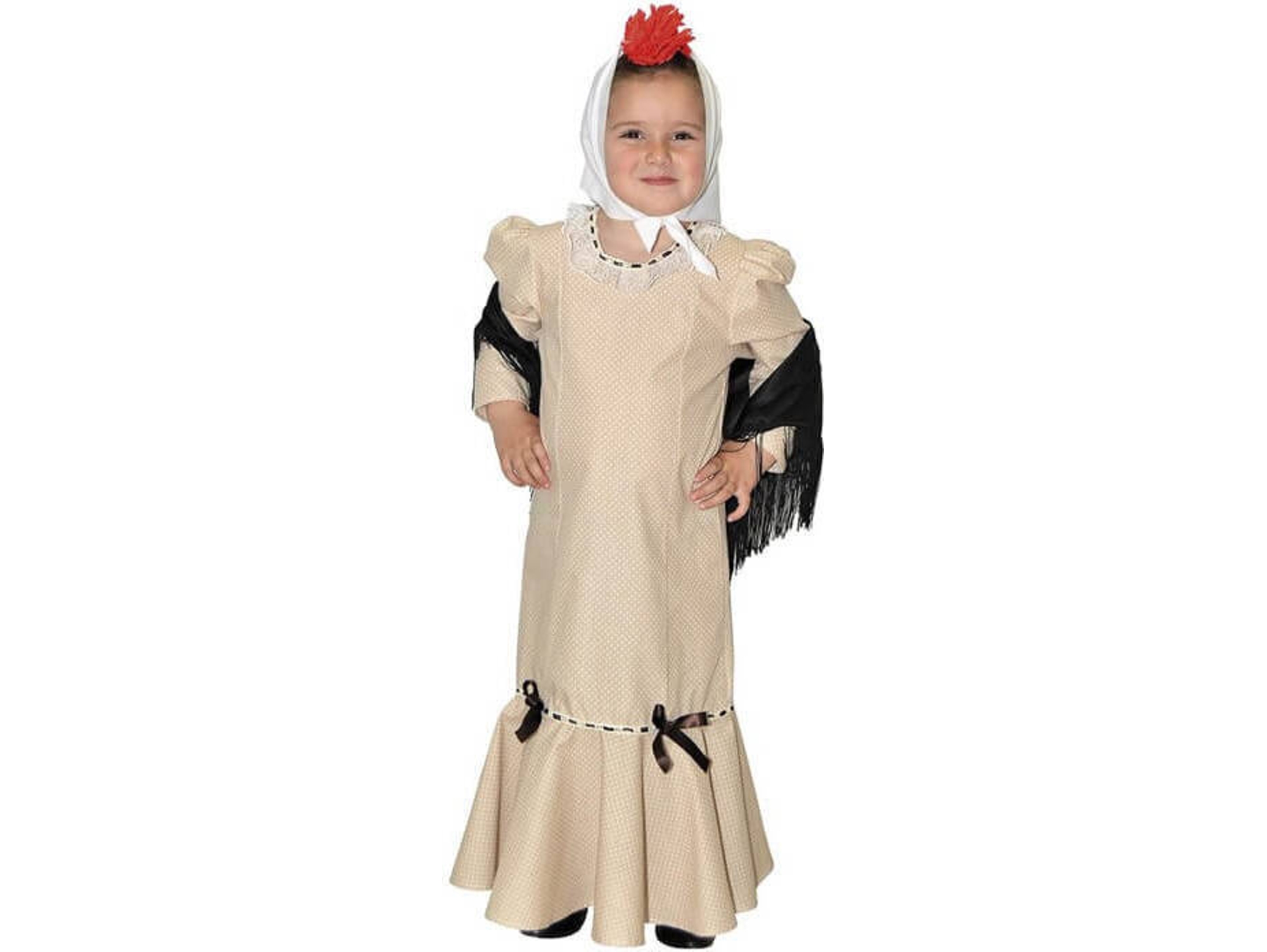 Disfraz de Bebé DISFRAZZES Chulapa Beige (Talla: 2 a 3 años)