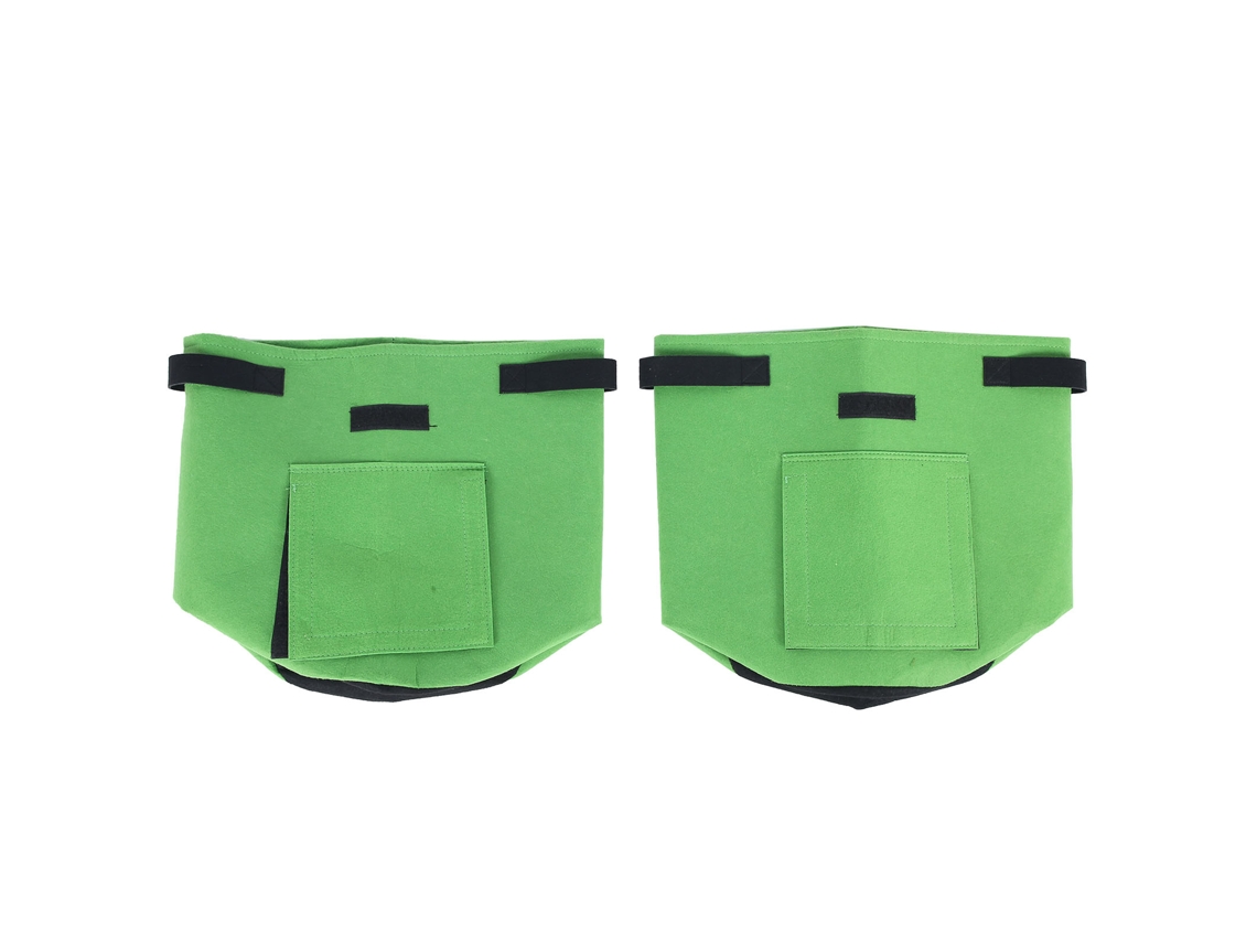 2 Bolsas De Cultivo De Fieltro No Tejido De 7 Galones Con Ventana Para Hortalizas Y Flores De Jardín.