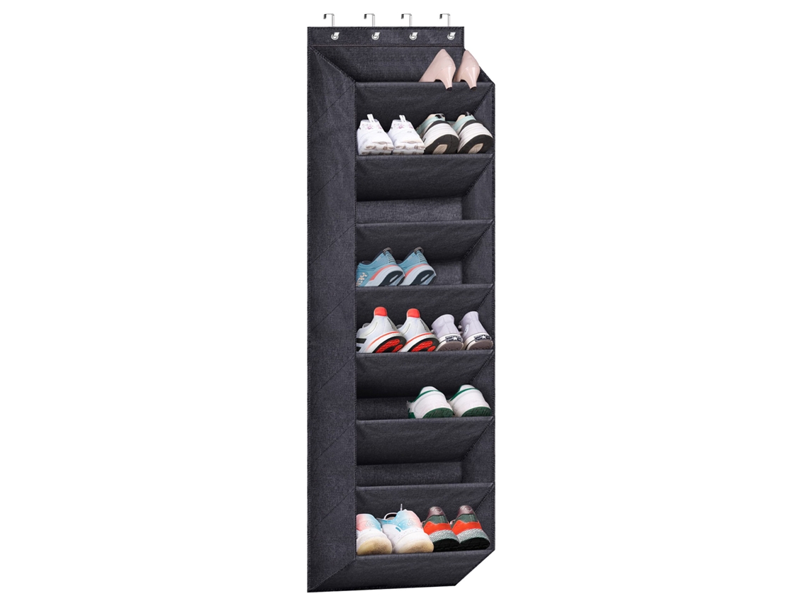 Organizador De Zapatos Para Colgar Sobre La Puerta Con 10 Bolsillos Grandes Y Profundos, Zapatero Colgante Para Guardar En La Puerta Del Armario, Tela
