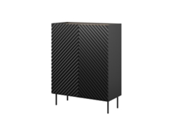 Libreria 2d2sz Onda 98x45x127 Negro Cama Meble