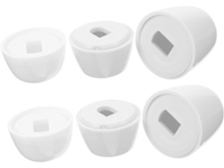 Juegos de tapones de rosca de plástico blanco.