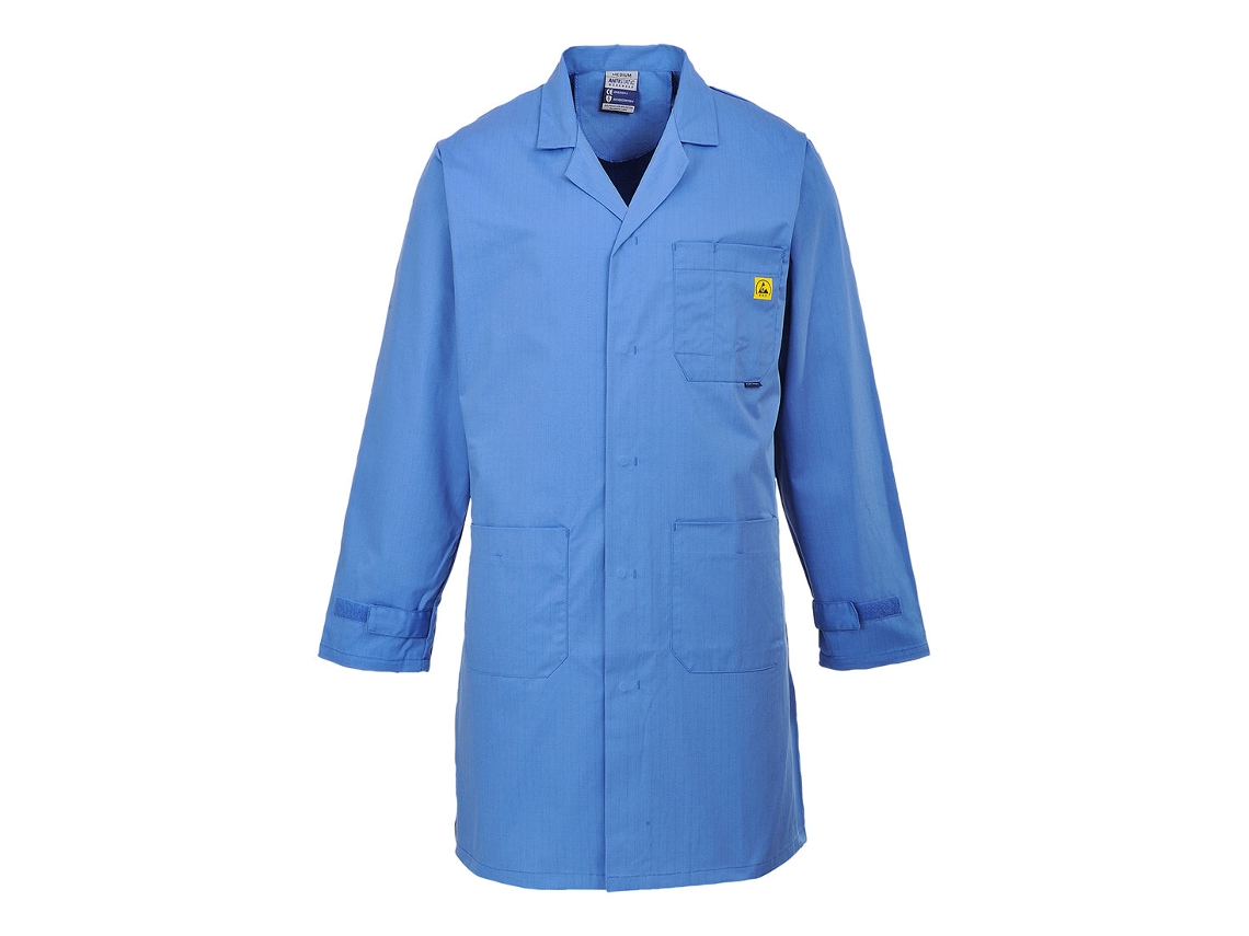 Bata Esd Antiestática - Comodidad Y Seguridad En Tu Trabajo Azul Hamilton / 4xl