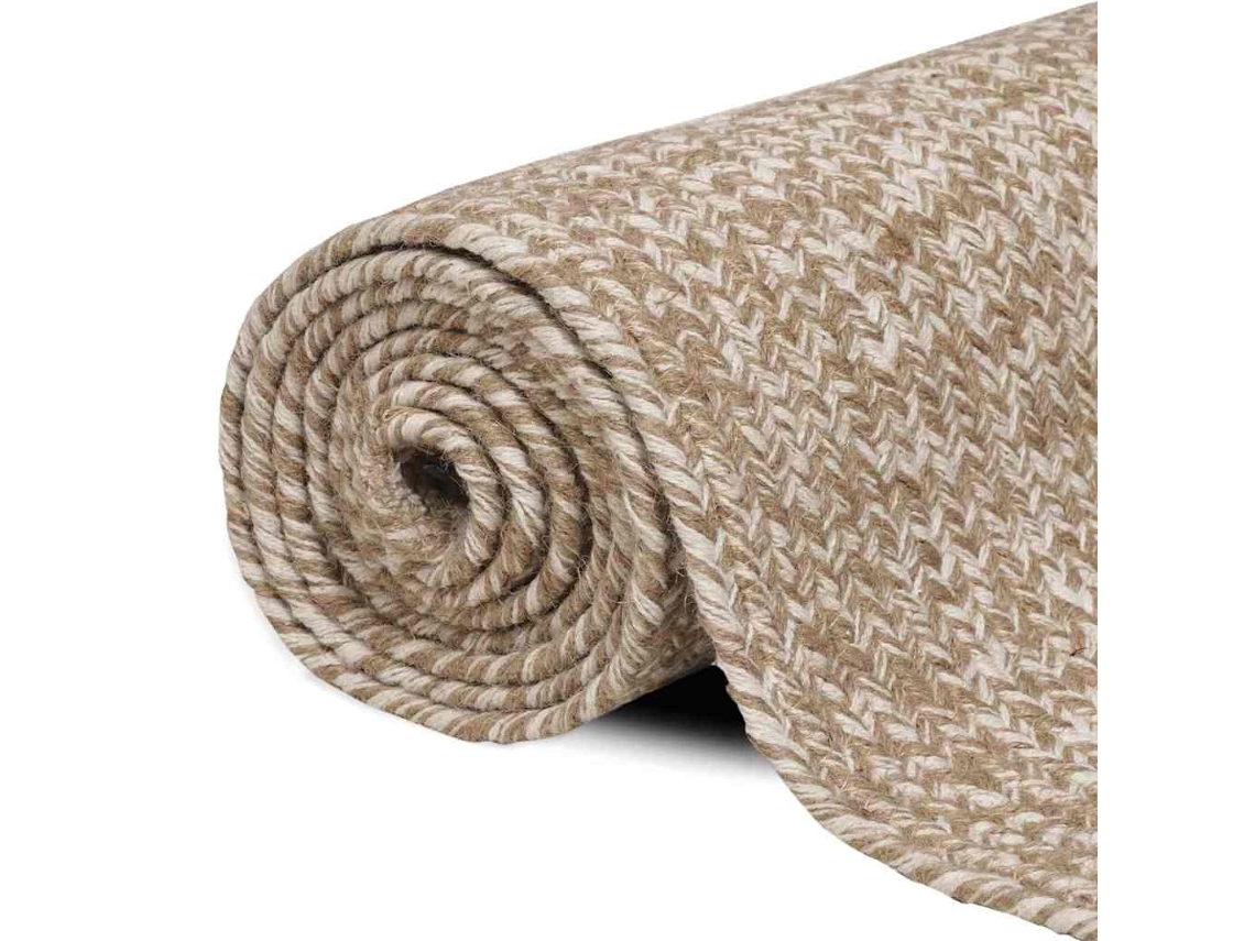 Alfombras De Área Rectangular Natural Y 200 X 290 Cm Yute
