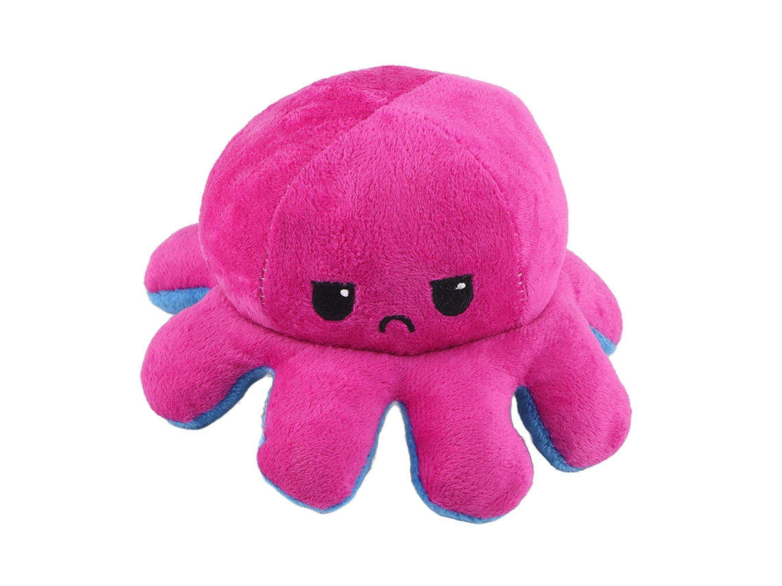 Rebe-muñeco De Peluche Pulpo Reversible De Doble Cara Animal Flip Juguetes Lindos Para Bebés (morado-azul)