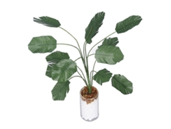 Planta De Plátano En Miniatura Para Casa De Muñecas, Escala 1:12, Decoración Verde.