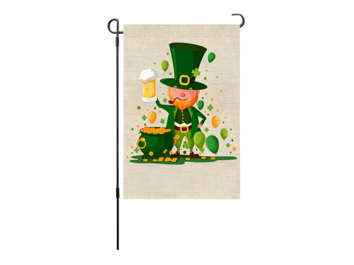 Bandera Decorativa De Doble Cara De San Patricio Para Jardín, Ideal Para La Decoración Del Hogar Al Aire Libre S07