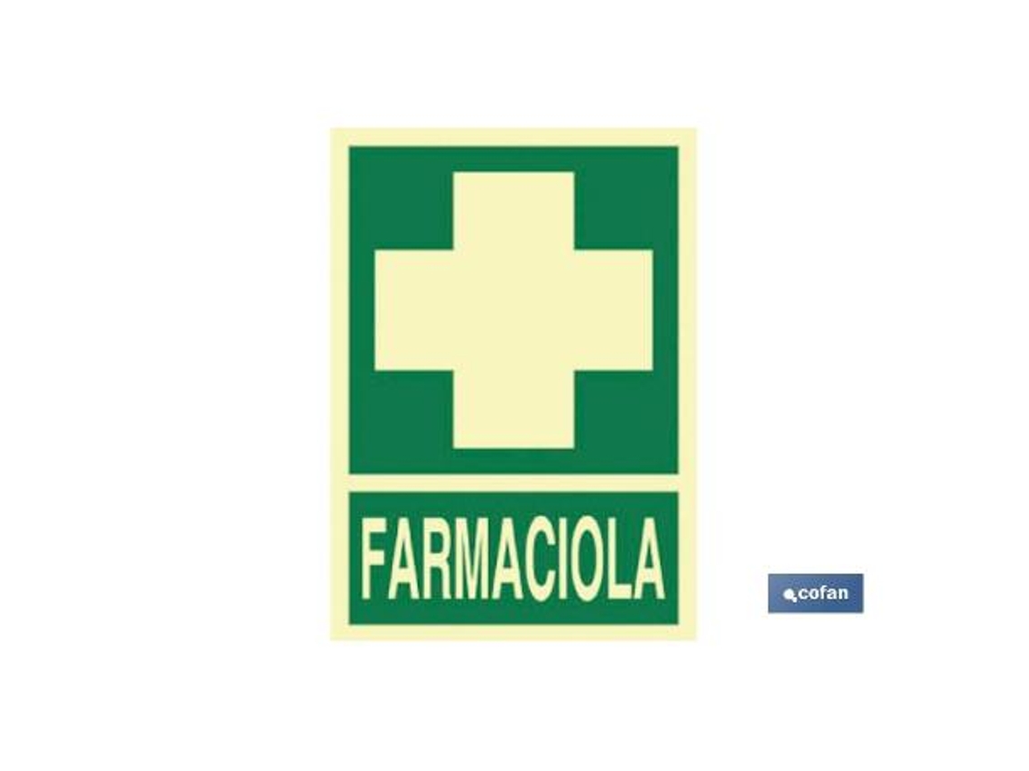 Señal luminiscente 297x210mm. farmaciola