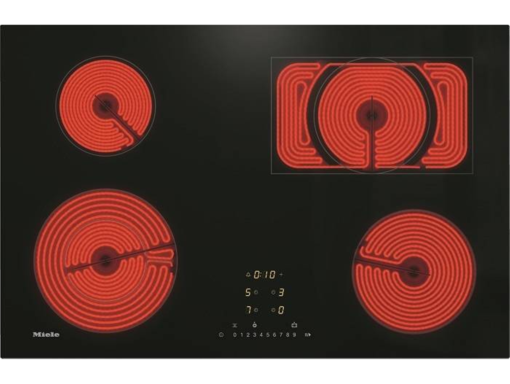 Placa de Inducción MIELE KM 6542 FL (Eléctrica - 75.2 cm - Negro)